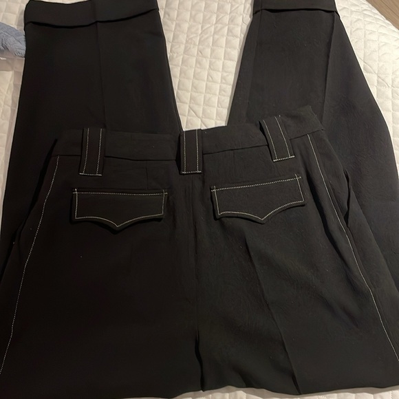 NWT Ganni black tailored heavy crepe trouser size 4 - Picture 7 of 16